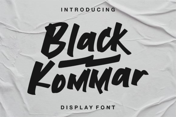 Black Kommar: A Bold, Brushed Display Font for Impact