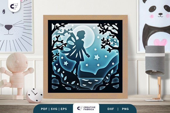 Fairy in the Forest 3D Light Box SVG