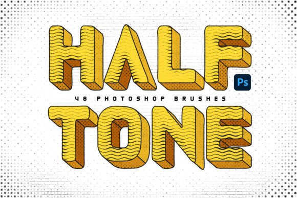 Halftone Photoshop Brushes for Retro Design