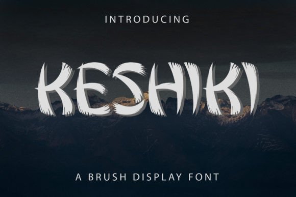 Keshiki: A Bold Brushed Display Font for Professional Workflows