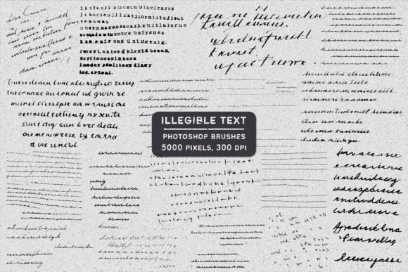 Mastering Design with Illegible Text Photoshop Brushes Png s