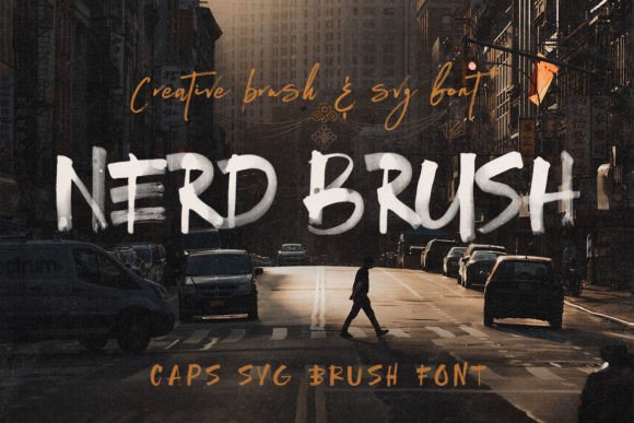 Nerdbrush: A Bold Typeface for Expressive Design