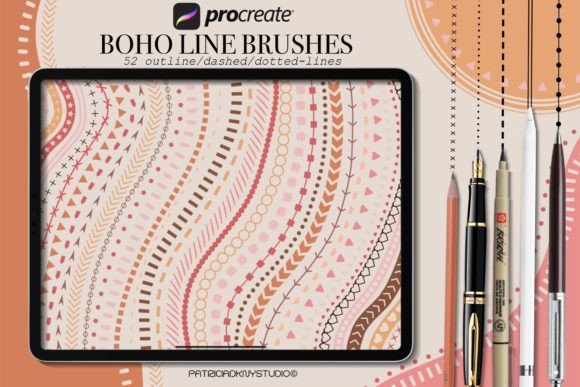 Procreate Line Brushes for Boho & Architecture