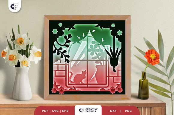 Window Flowers 3D Light Box SVG Guide